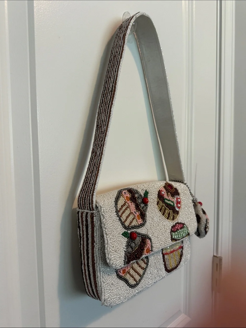New Viral Made in India Beaded Cupcake Bag with Cupcake Charm